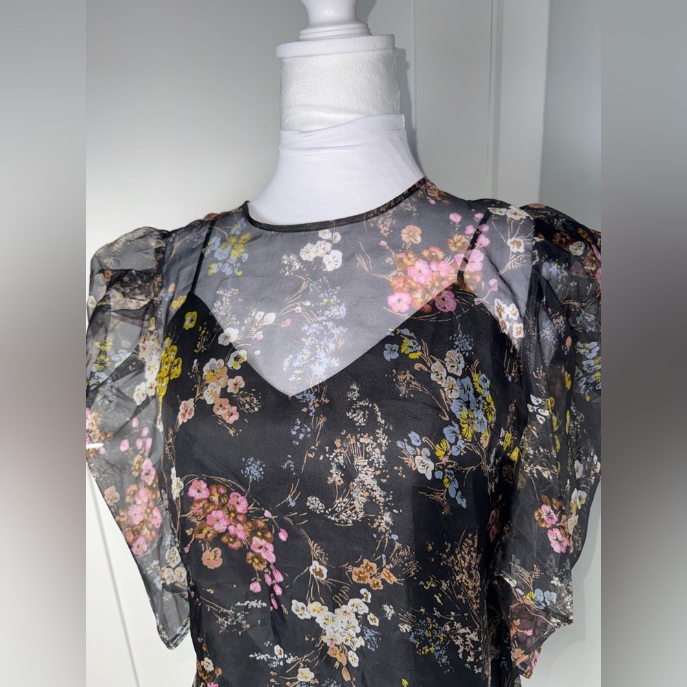 Cinq a Sept Sakura Erin Puff Sleeve Blouse/ Size Small - Picture 5 of 11